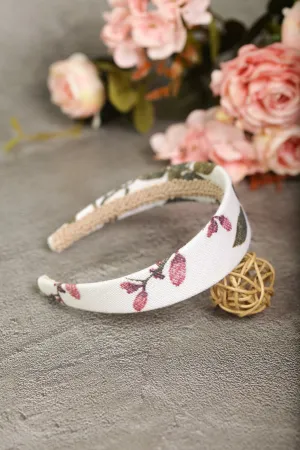 Headbands for women boho Floral headband women Wide headband Linen headband Designer headbands Delicate hair band Flower headband