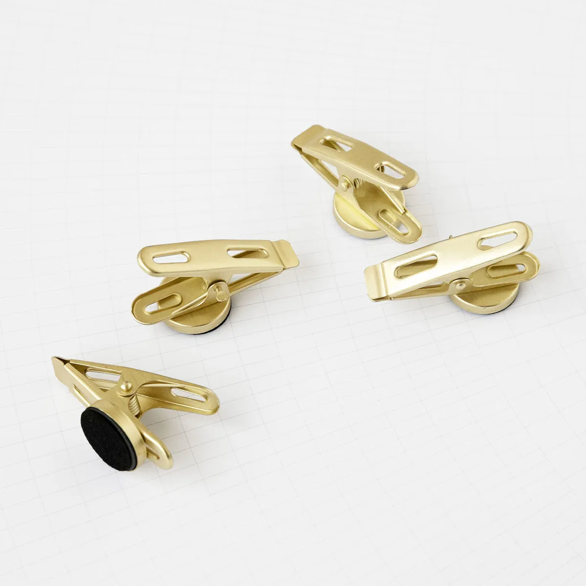 House Doctor Clips with Magnets Brass Finish Set of 4