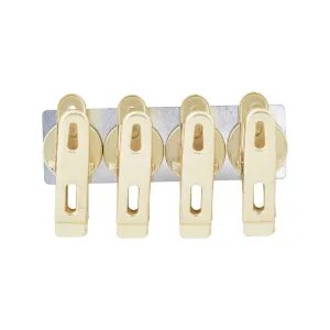 House Doctor Clips with Magnets Brass Finish Set of 4