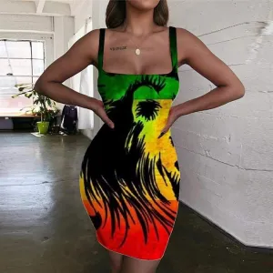 Lion Dress Women Animal Sundress Anime Ladies Dresses Colorful Bodycon Dress Street 3d Print