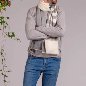 Mansfield Stripe Silk and Wool Scarf