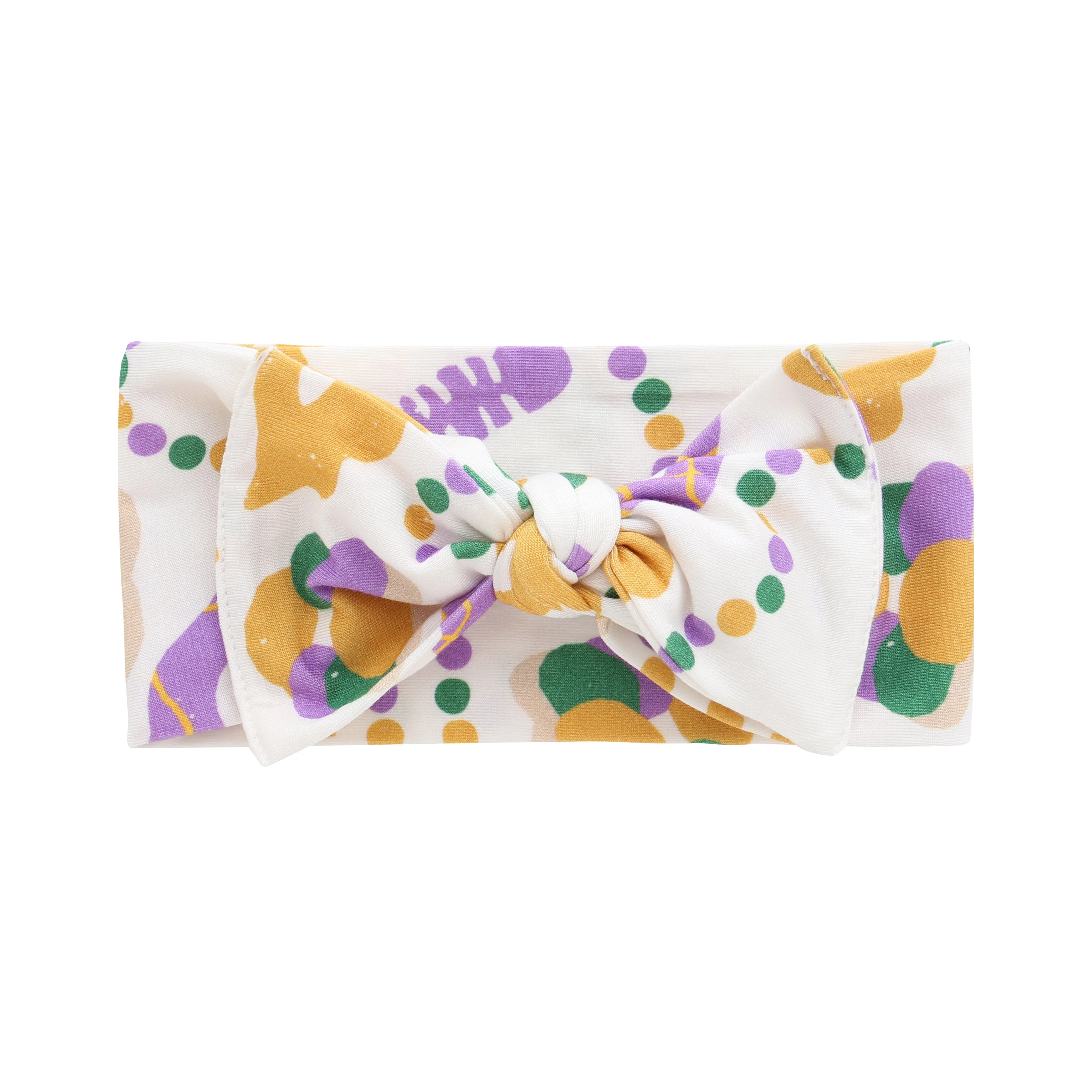 Mardi Gras Bamboo Bow Headband