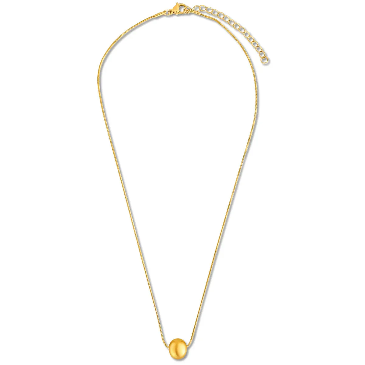 Melinda Beaded Pendant Necklace Gold