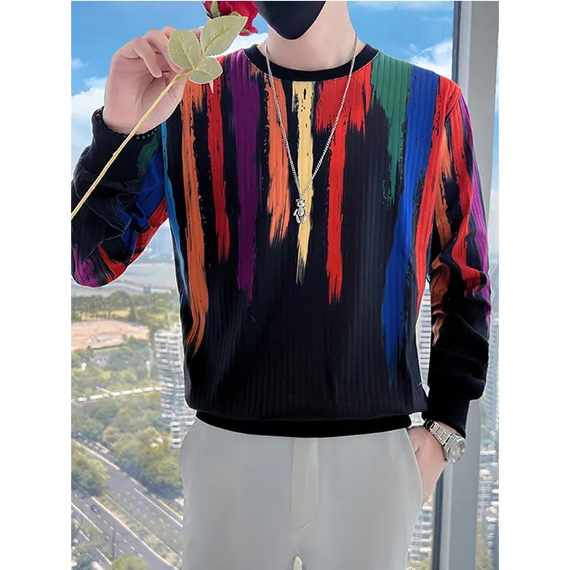 Men's Casual Colorful Long Sleeve Sweater