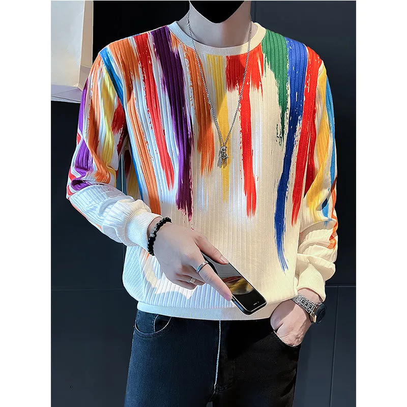 Men's Casual Colorful Long Sleeve Sweater