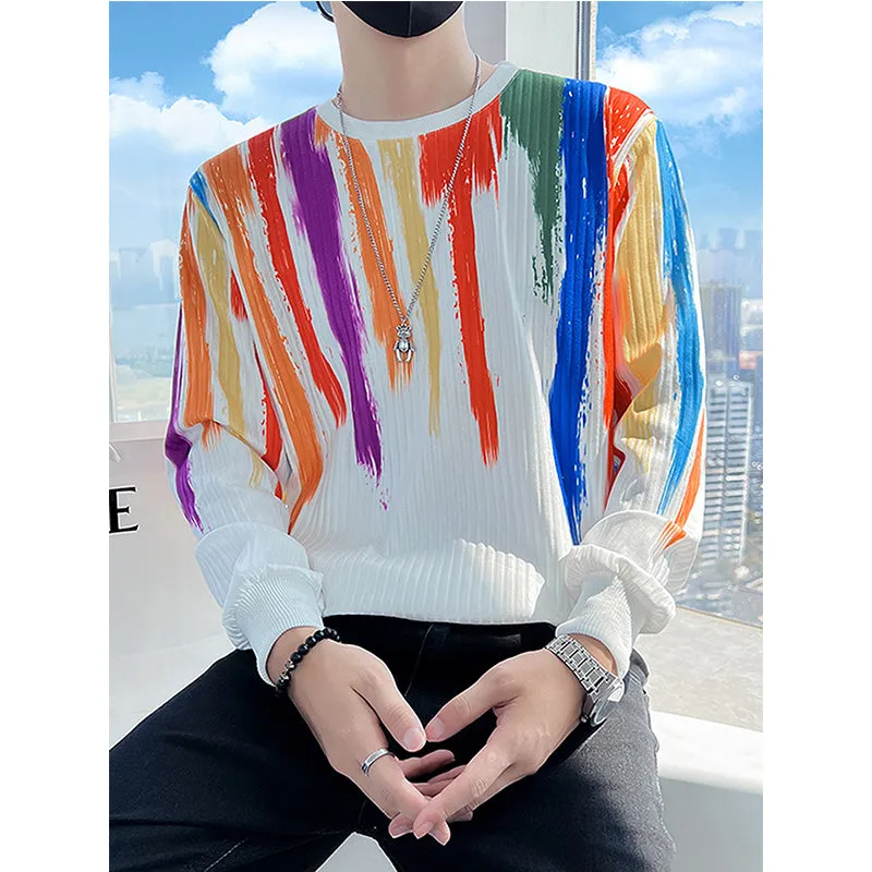 Men's Casual Colorful Long Sleeve Sweater