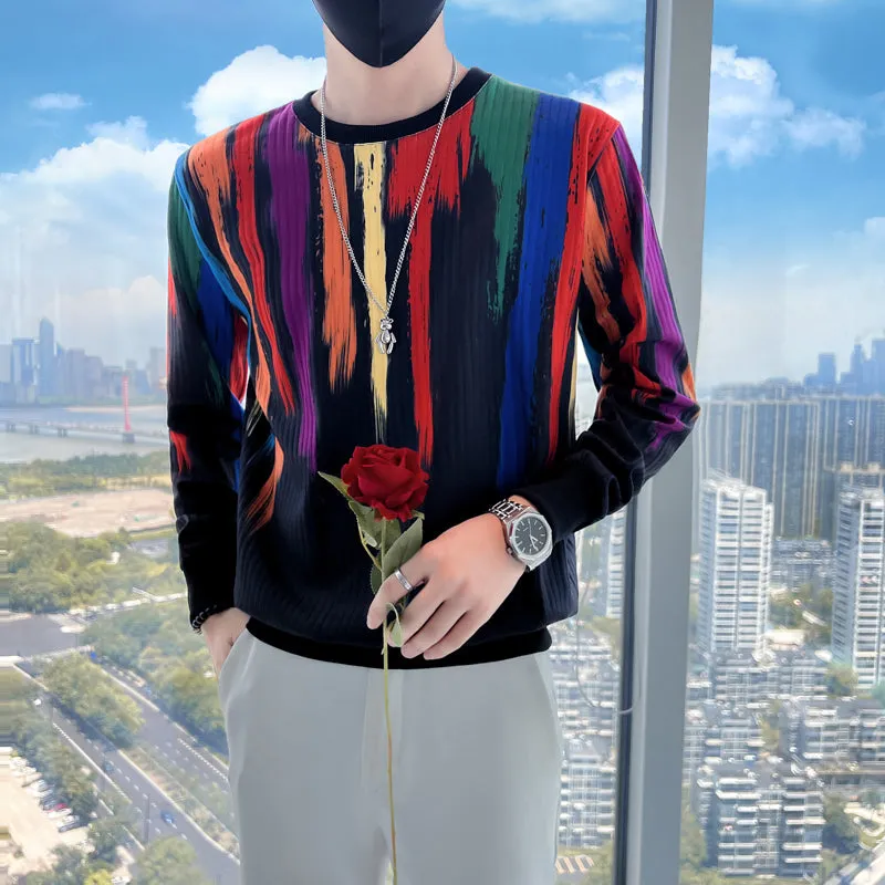 Men's Casual Colorful Long Sleeve Sweater