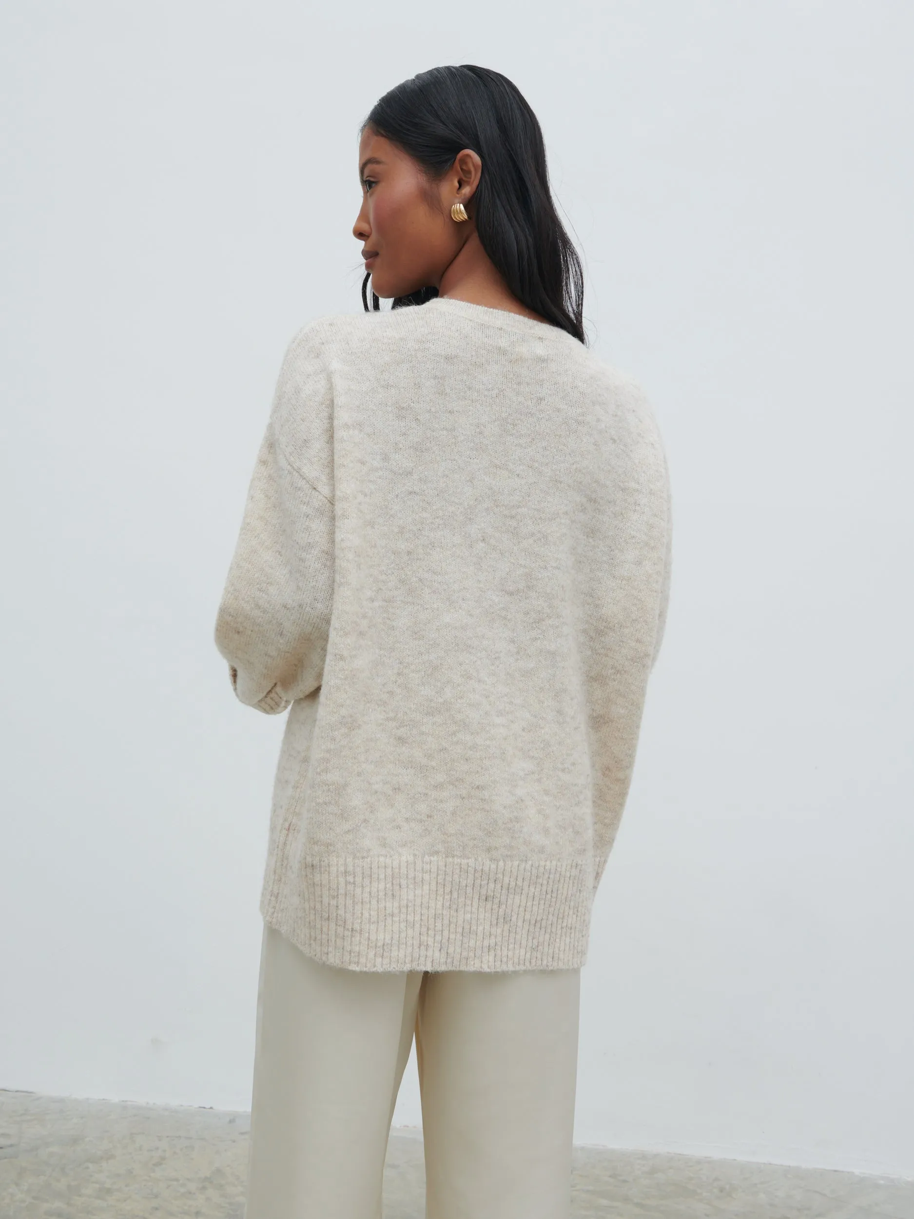 Nina Knit Jumper - Beige Marl