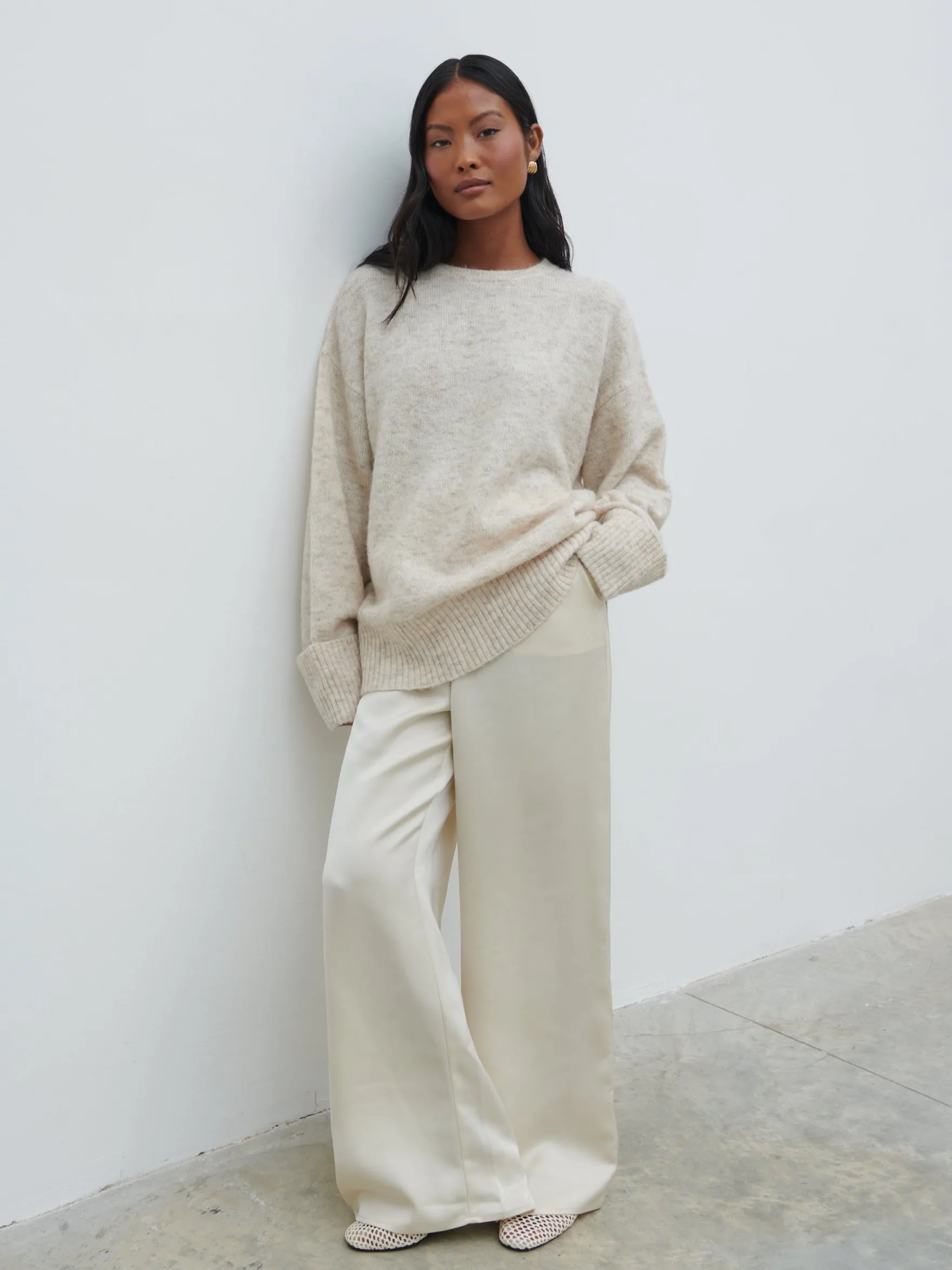 Nina Knit Jumper - Beige Marl