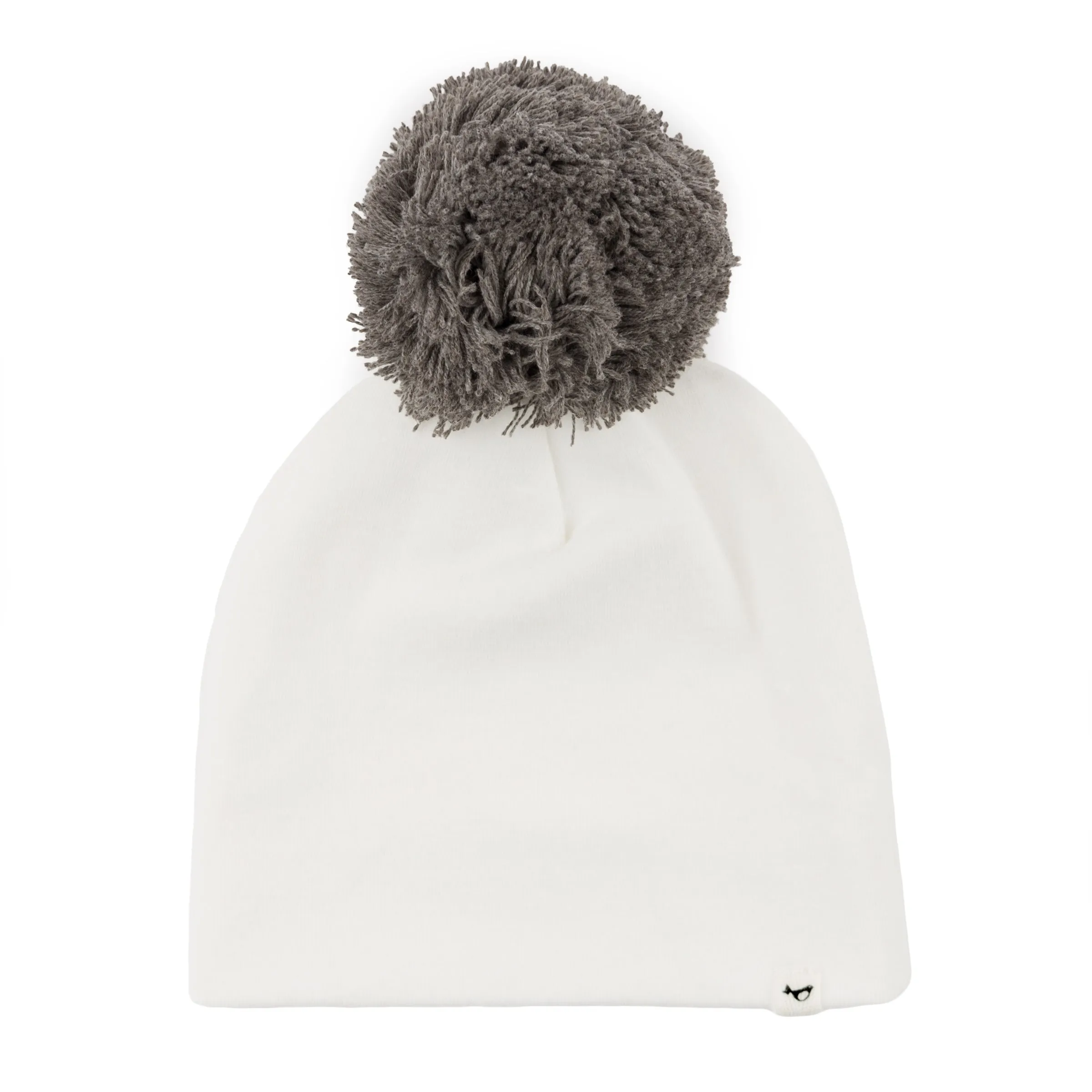 oh baby! Pom Hat - Charcoal on Cream