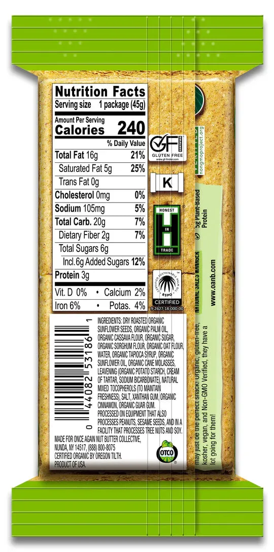 Once Again Organic Sunflower Seed Butter Graham Cracker Sandwiches 1.59oz