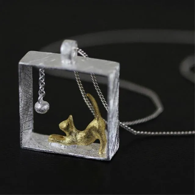 Playful Kitten Necklace
