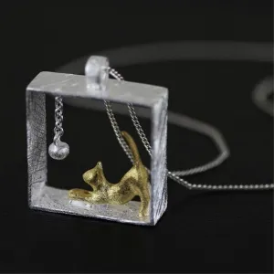 Playful Kitten Necklace