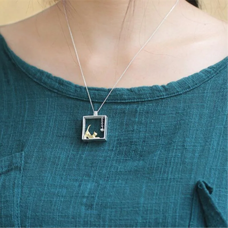Playful Kitten Necklace