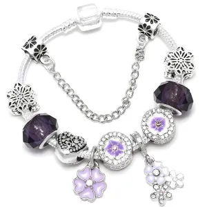 Purple Flower Bracelet