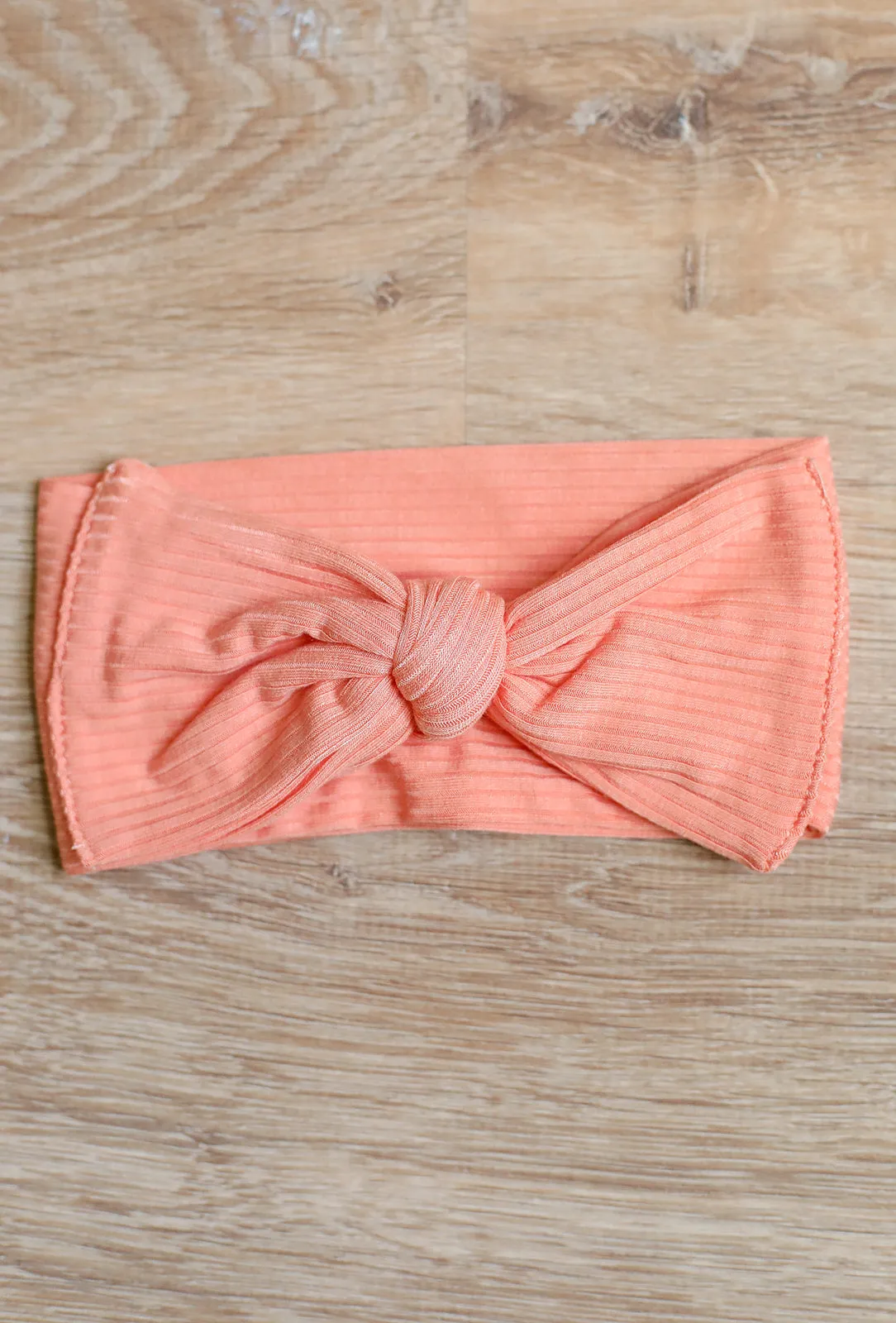 Sherbert Ribbed Solid Bamboo Bow Headband