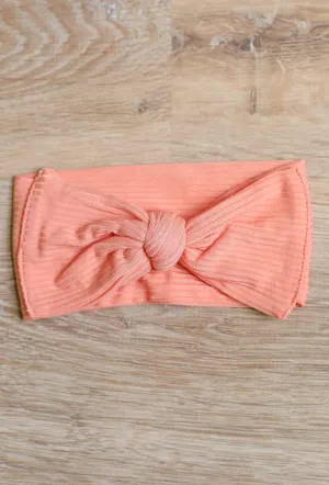 Sherbert Ribbed Solid Bamboo Bow Headband
