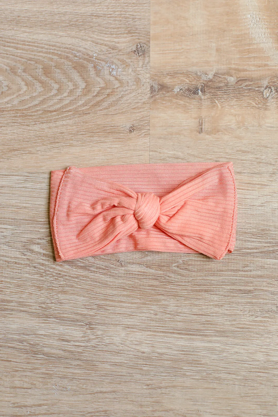 Sherbert Ribbed Solid Bamboo Bow Headband