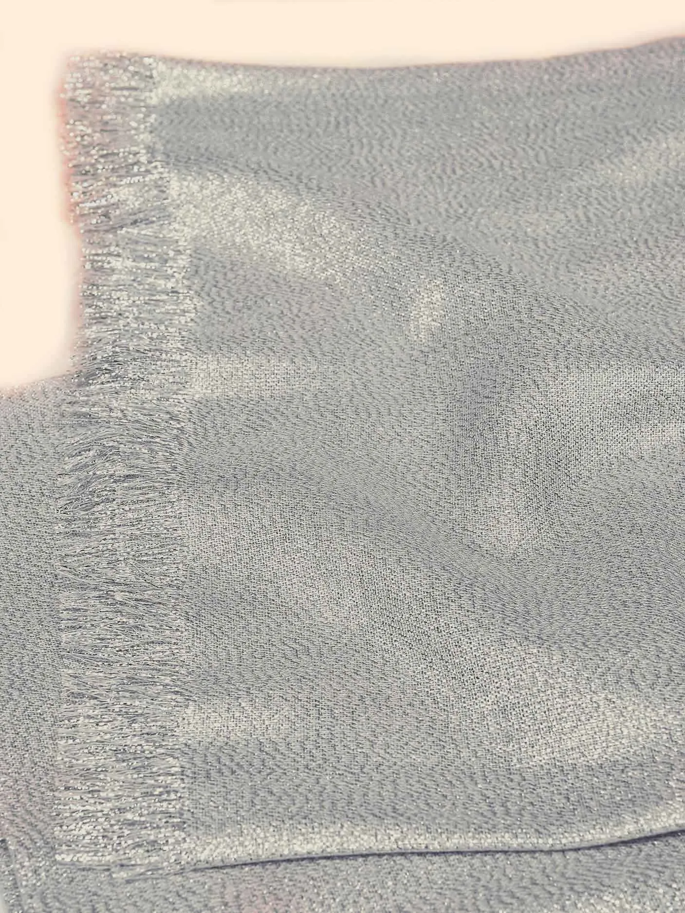 Shimmer Viscose Scarf - Silver