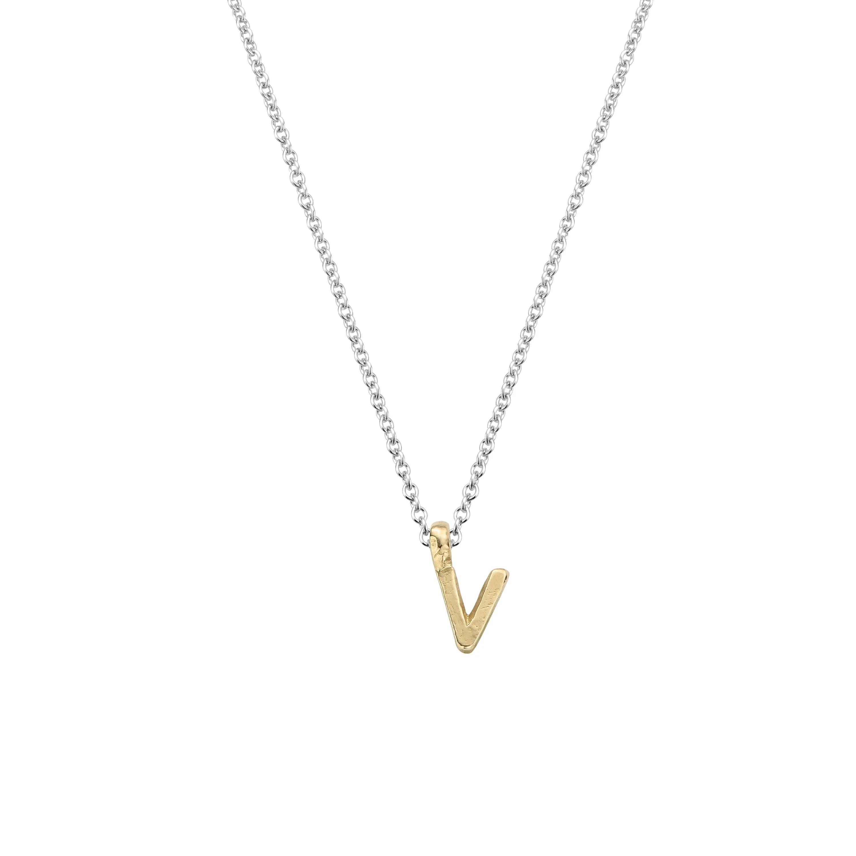Silver & Gold Mini Alphabet Necklace