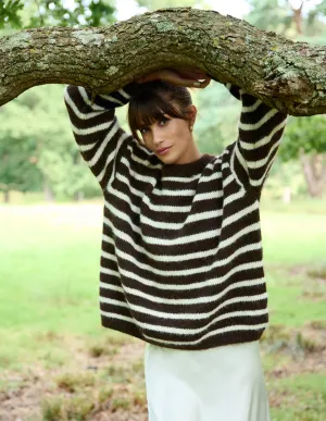 Soft Knit Round Neck Stripe Jumper