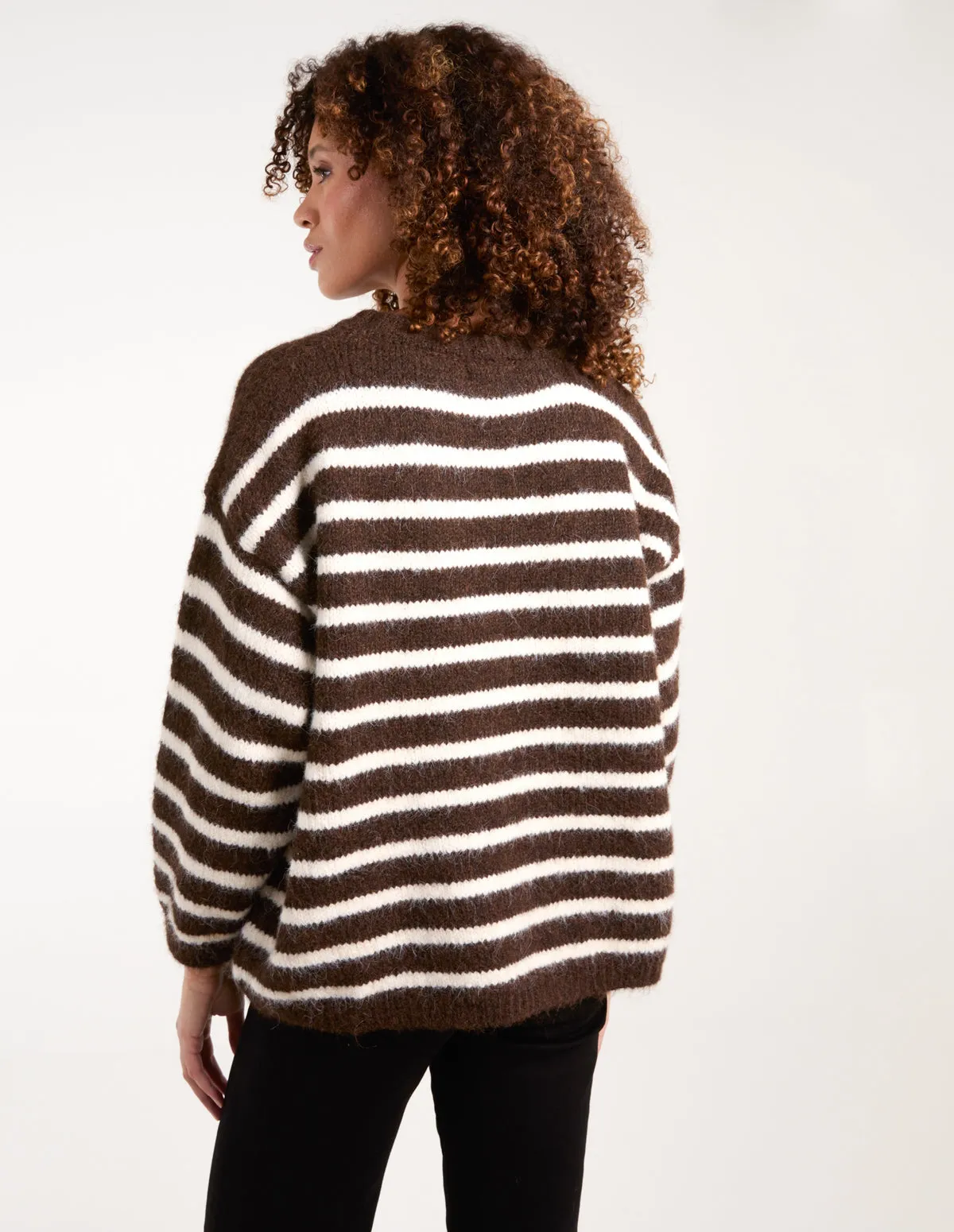 Soft Knit Round Neck Stripe Jumper