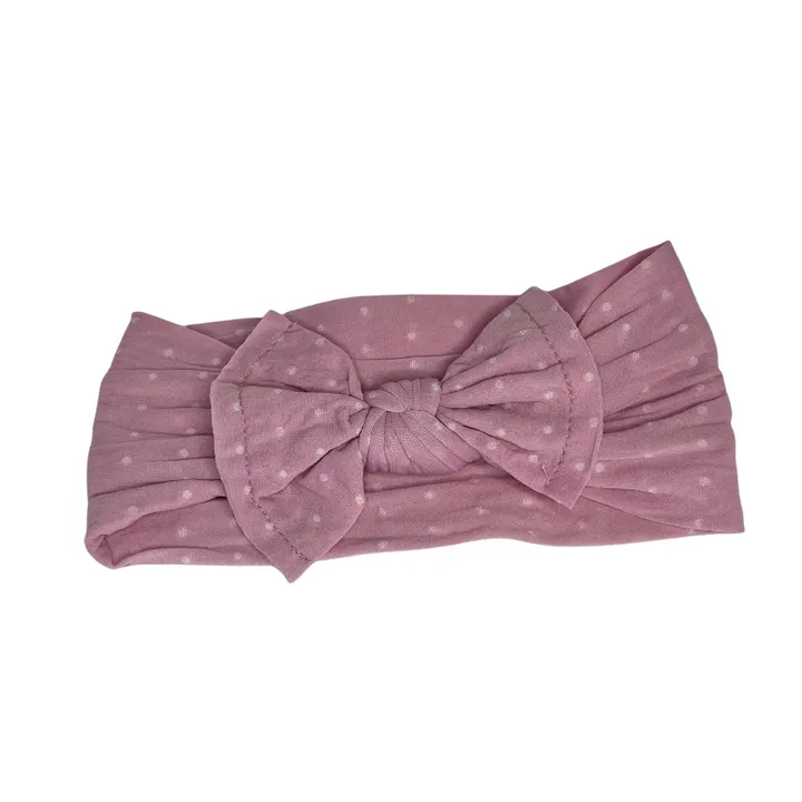 Sugar   Maple Baby Classic Bow Headband Dots