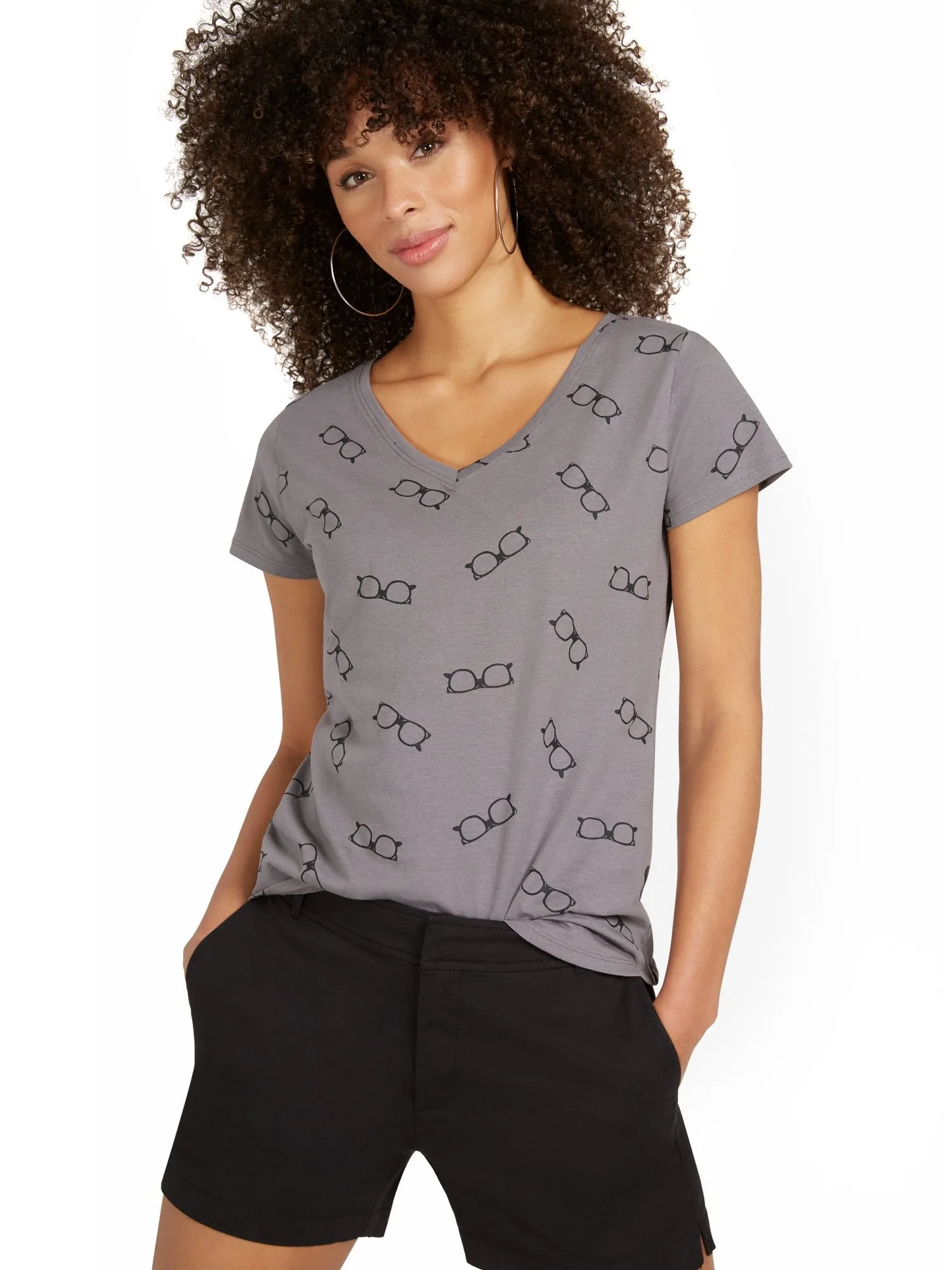 Sunglasses V-Neck Perfect Tee