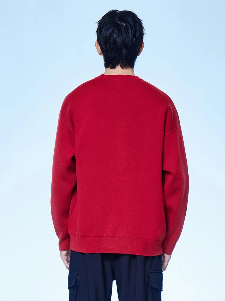 Unisex gray crew neck sweater