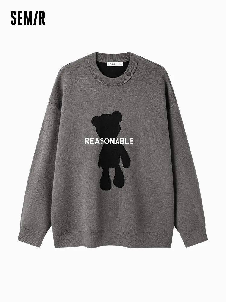 Unisex gray crew neck sweater