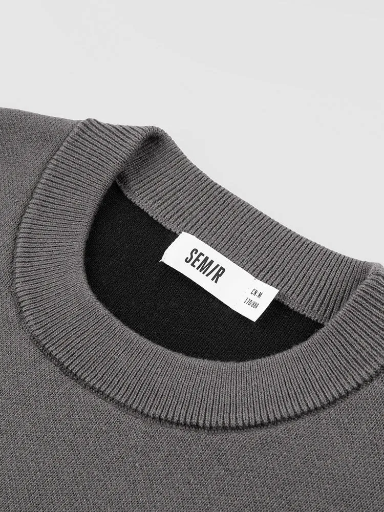 Unisex gray crew neck sweater