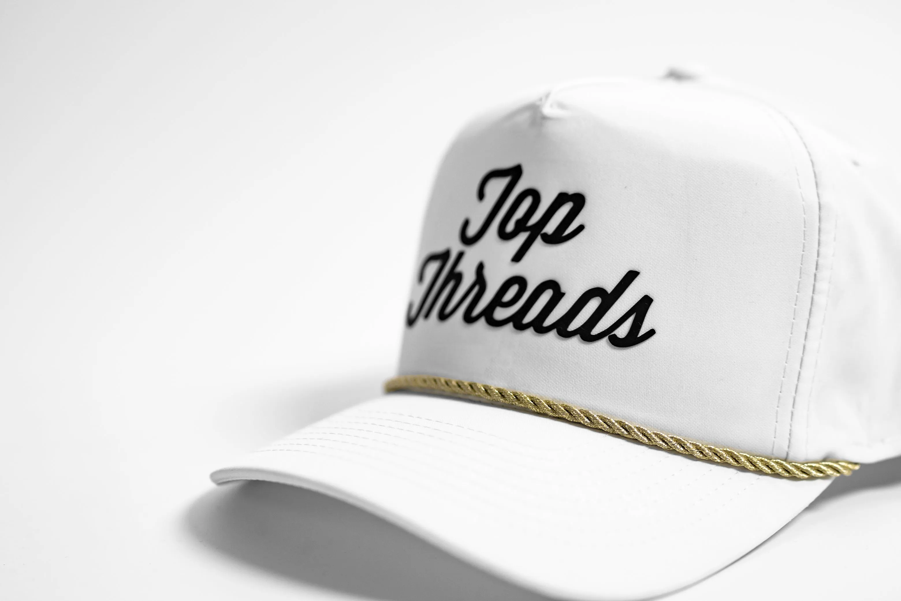 Wedge 5 Panel Cap - White Gold
