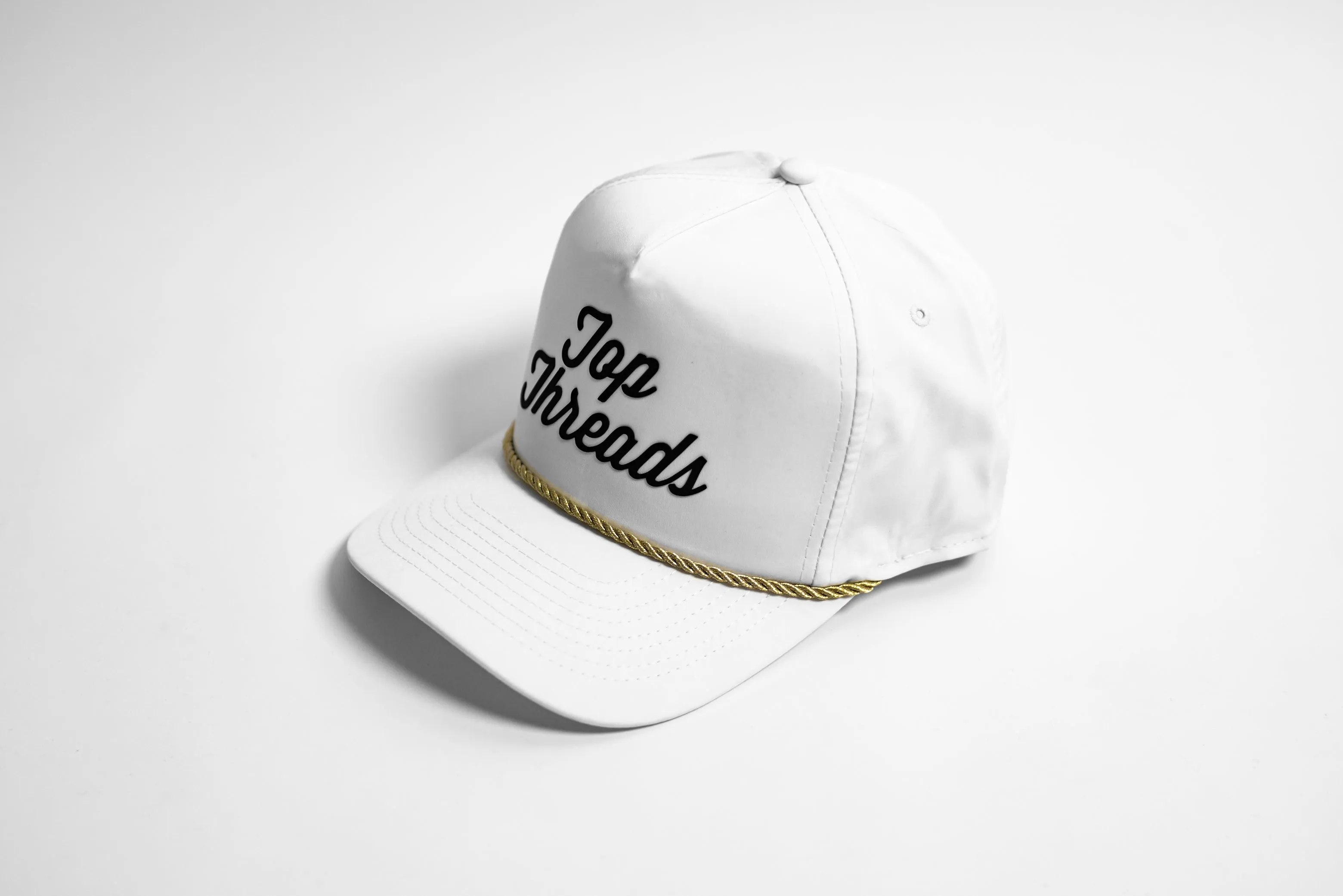 Wedge 5 Panel Cap - White Gold