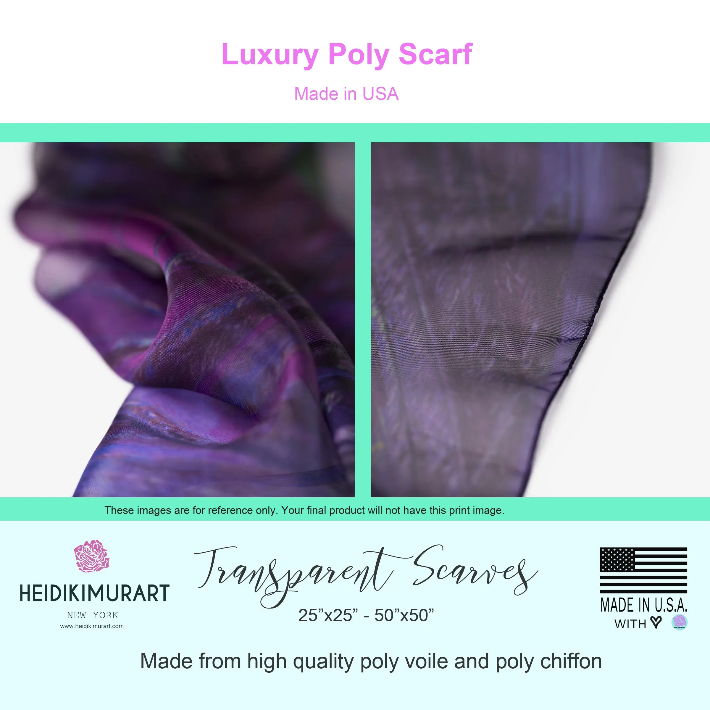 Zebra Stripe Poly Scarf, Animal Print Lightweight Premium Fashion Accessories- Made in USA